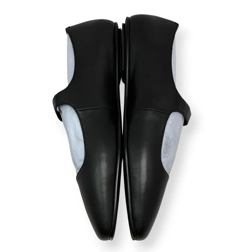 NIB Jeffrey Campbell Mary Jane Flats Anthropologie Black Leather Sz 8 Elise 2